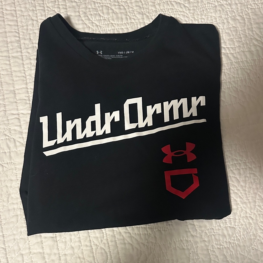 Under Armour Black Tee with Red Logo